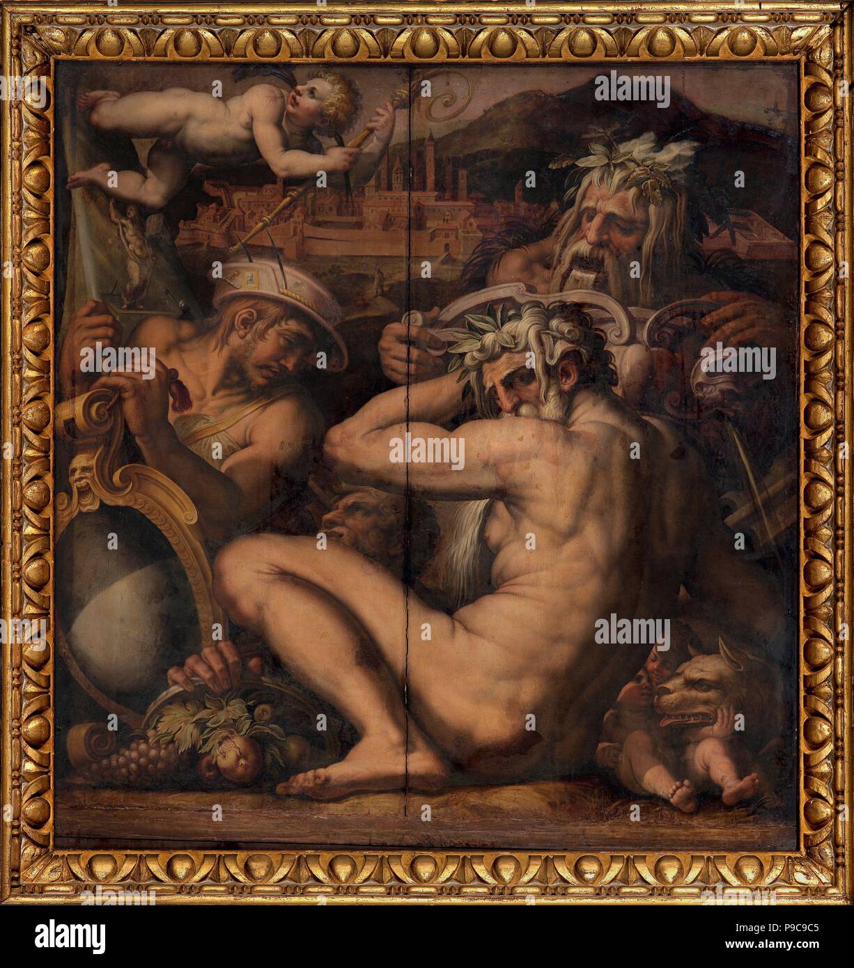 Allegory of Borgo San Sepolcro and Anghiari. Museum: Palazzo Vecchio, Florence. Stock Photo