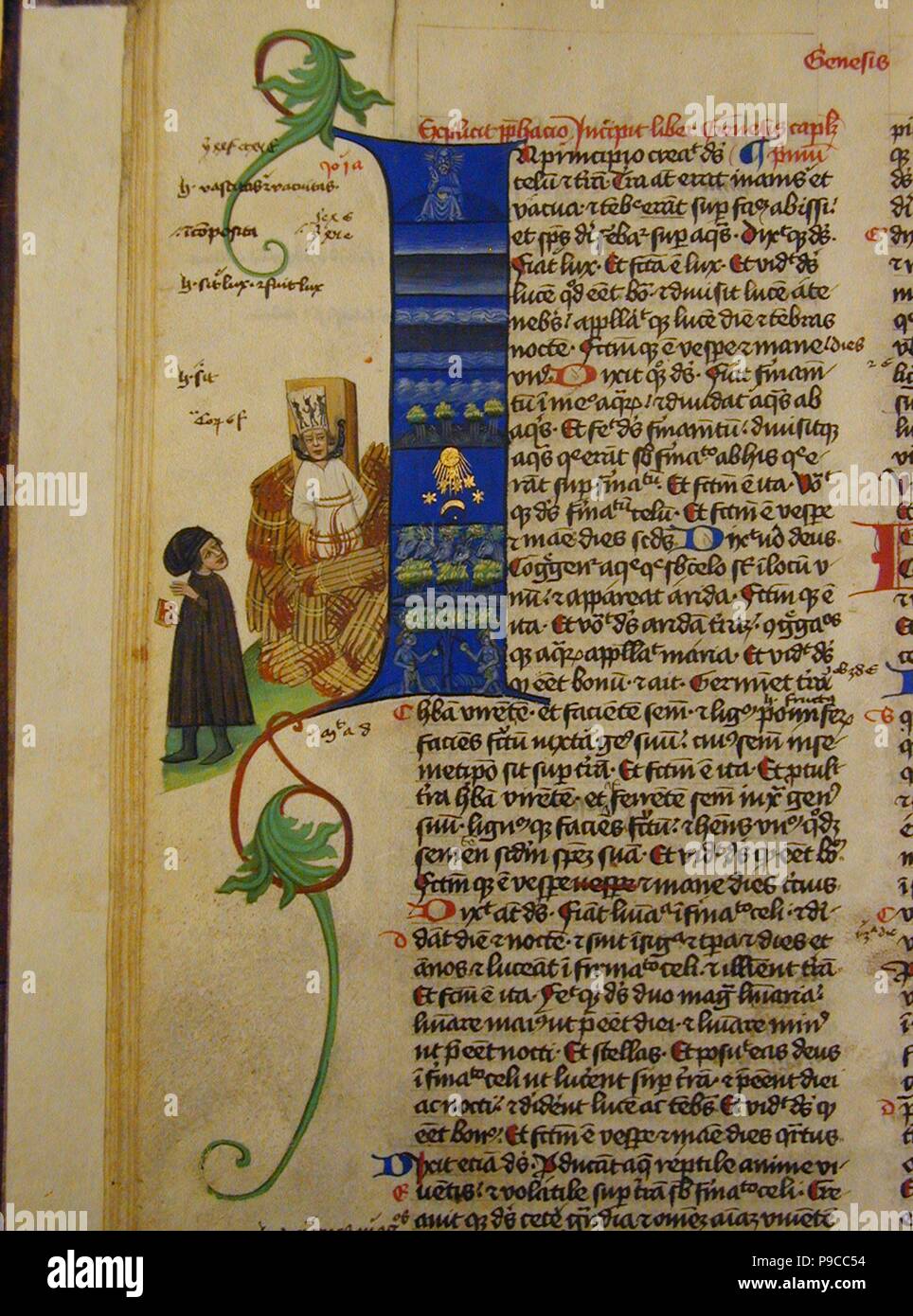The burning of John Hus (From the Martinitz Bible). Museum: Knihovna Akademie, Prague. Stock Photo