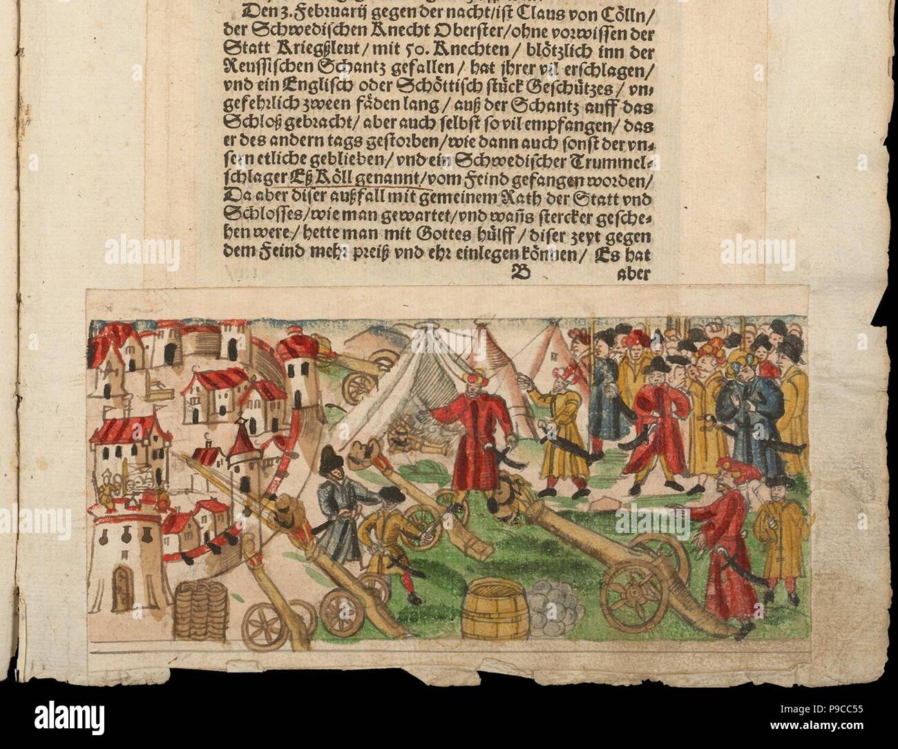 Siege of Reval by the Russians in 1578. From Johann Jakob Wick's Sammlung von Nachrichten... Museum: Zentralbibliothek Zürich. Stock Photo