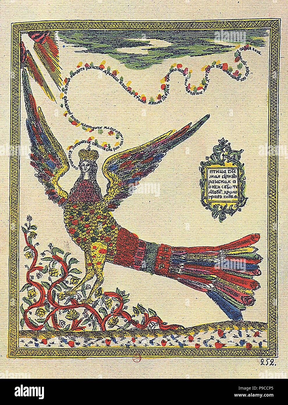 Sirin Bird of Paradise Ivan Bilibin Art Print Russian 