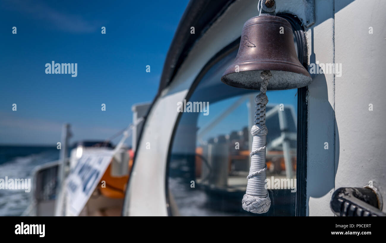 Bell on a sailing boat Stock Photo Alamy