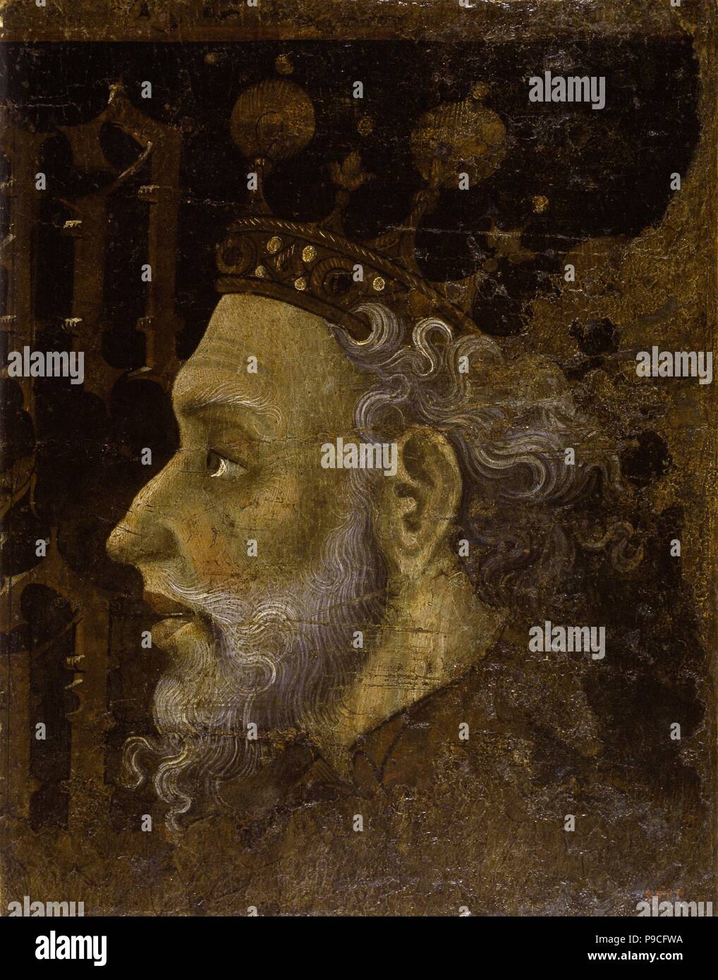 Alfonso V (1396-1458), King of Aragon. Museum: Museu Nacional d'Art de Catalunya, Barcelona. Stock Photo