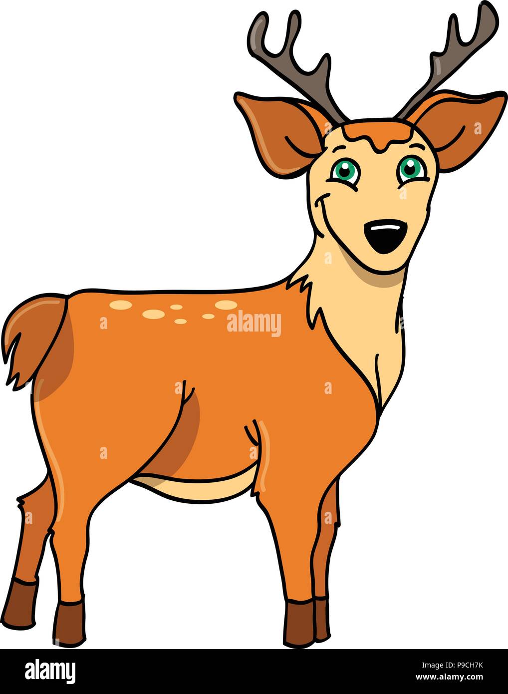 cartoon vector illustration of a deer buck Stock Vector Image & Art Alamy