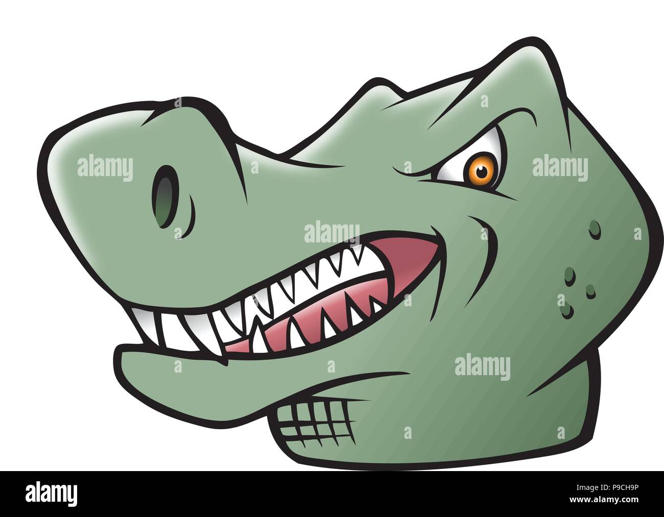cartoon vector illustration of a dinosaur t-rex Stock Vector