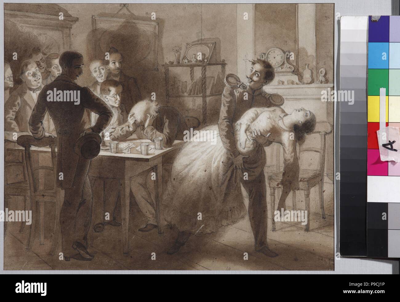 Illustration to the poem "The Tambov Treasurer's Wife" by M. Lermontov