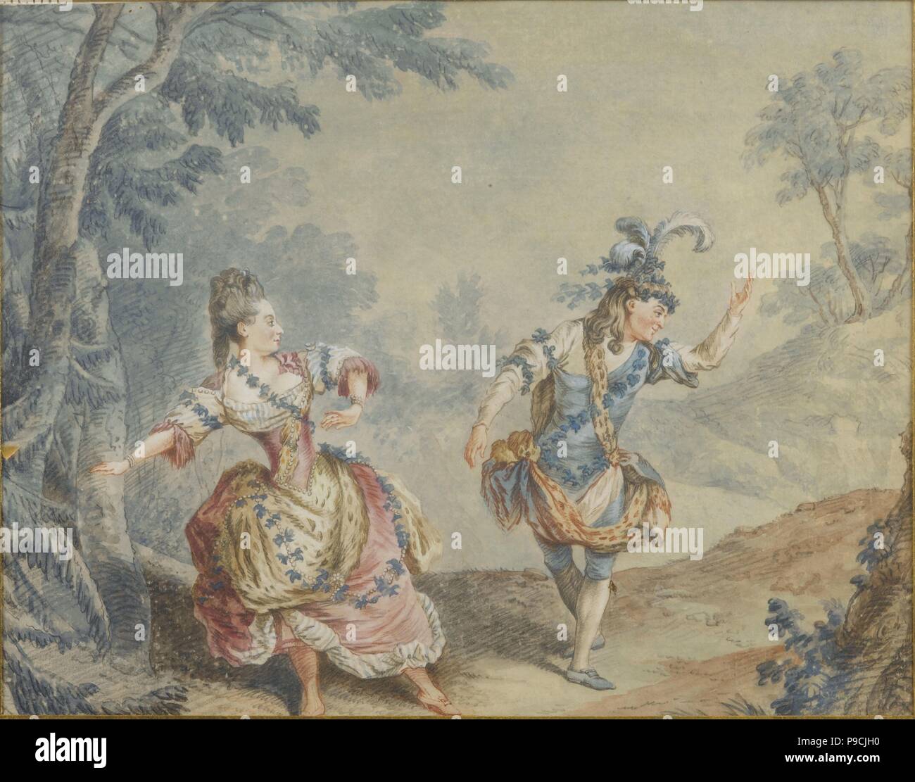 Marie Allard and Jean Dauberval in the opéraballet Silvie. Museum