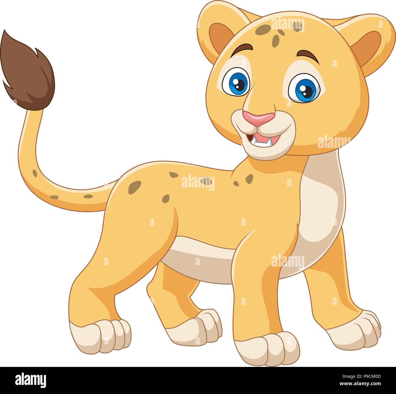 Cartoon baby lion isolated on white background Stock Vector Image & Art -  Alamy