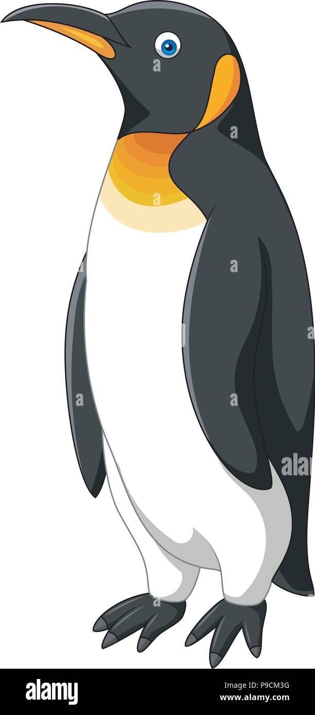Cartoon penguin isolated on white background Stock Vector