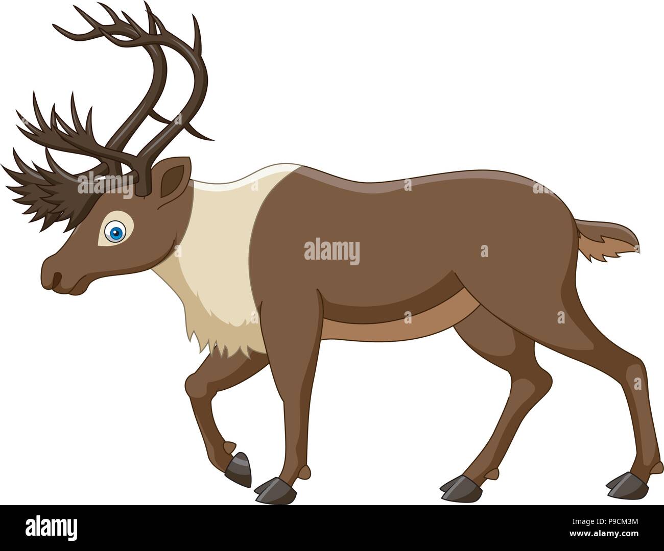 Cartoon reindeer isolated on white background Stock Vector Image & Art