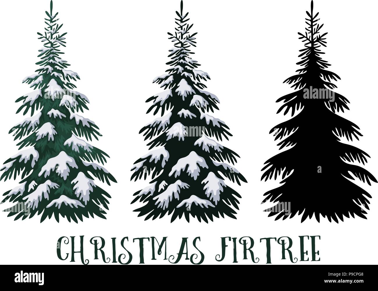 Christmas Fir Tree Stock Vector
