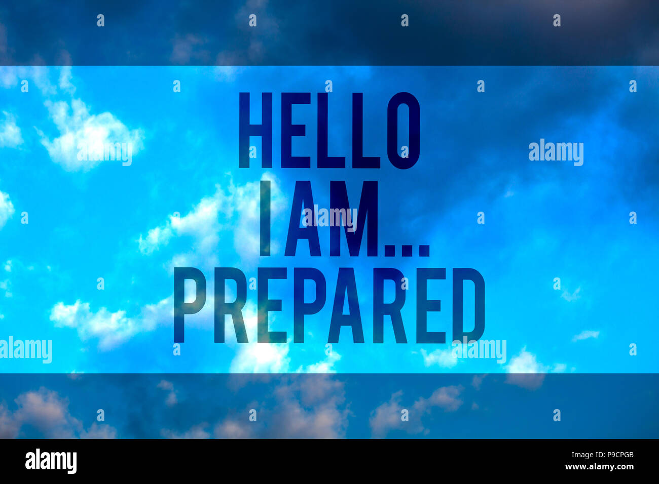 Handwriting text Hello I Am... Prepared. Concept meaning introduce ...