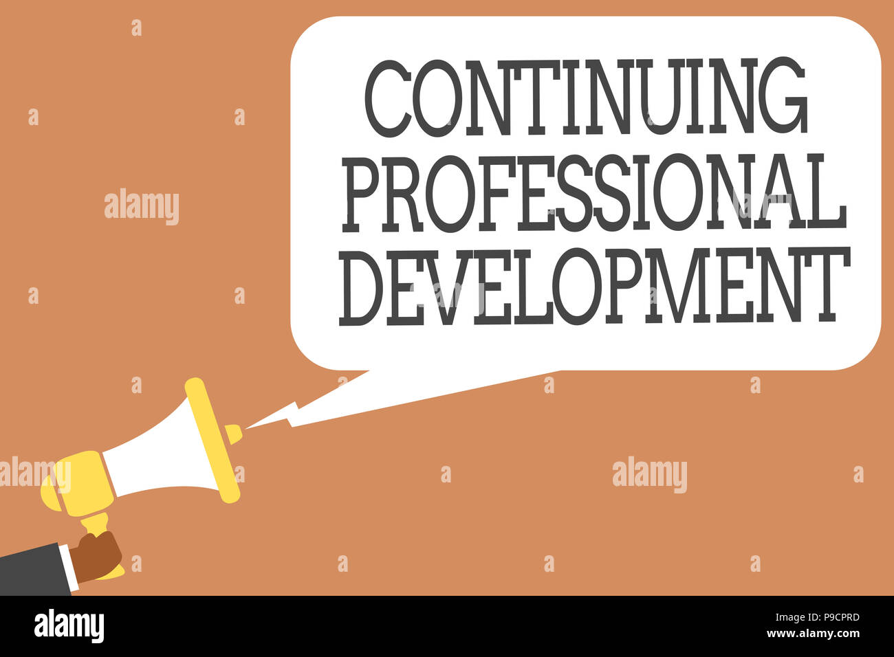 Conceptual hand writing showing Continuing Professional Development ...