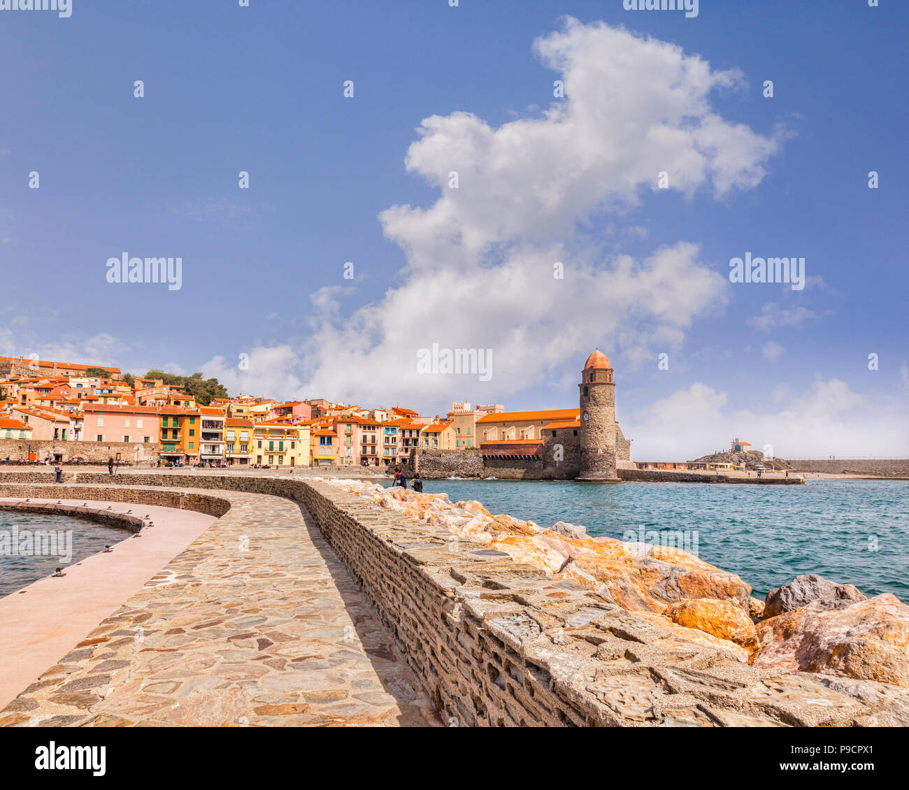 Collioure, Languedoc-Roussillon, Pyrenees-Orientales, France. Stock Photo