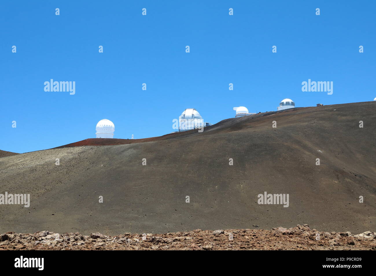 Mauna Kea telescopes , Big Island, Hawaii Stock Photo