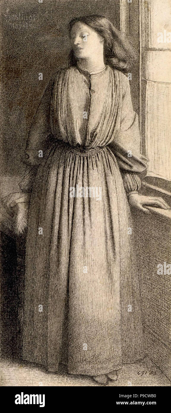 Rossetti  Dante Gabriel - Portrait of Elizabeth Siddal 5 Stock Photo