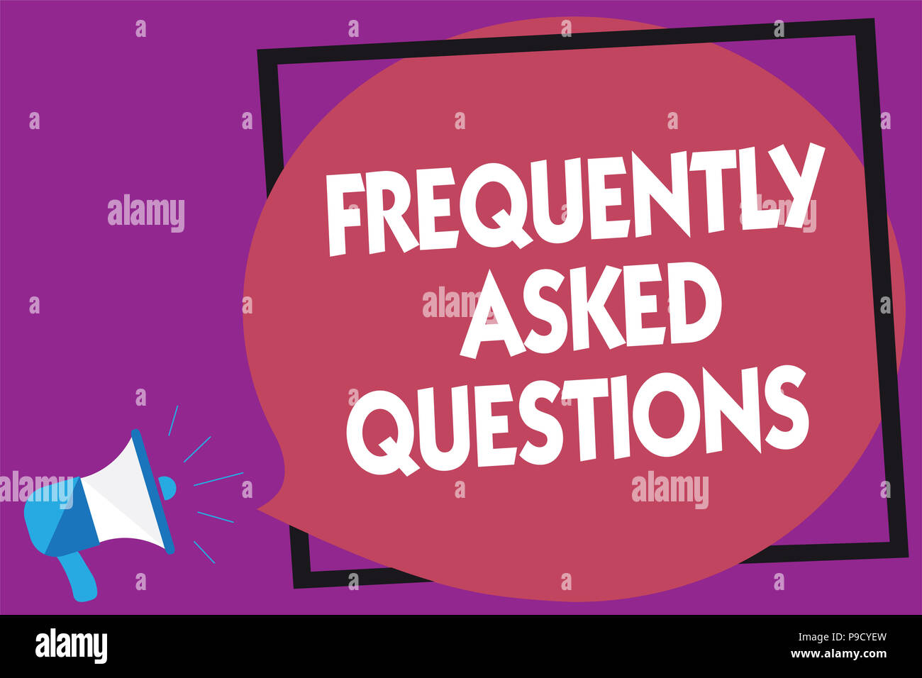 Questions Asked Sign Text sign showing Frequently Asked Questions. Conceptual photo inquries ...