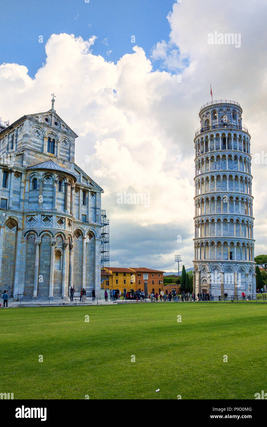 Pisa, Tuscany, Italy, recognized as an important center of European medieval art and one of the finest architectural complexes in the world.  In 1987, Stock Photo
