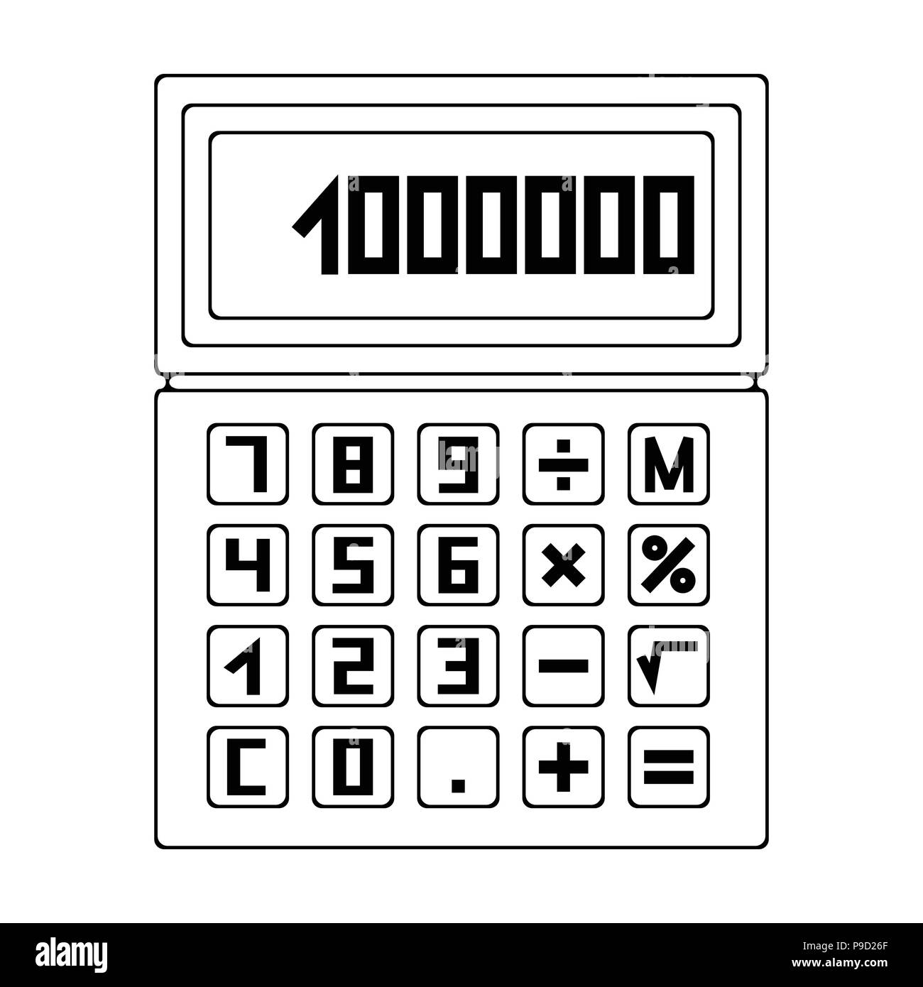 Calculator.Realtor single icon in outline style vector symbol stock