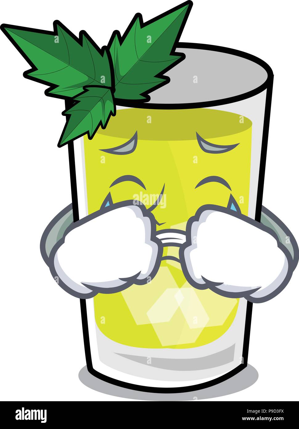 Crying mint julep mascot cartoon Stock Vector Image & Art Alamy