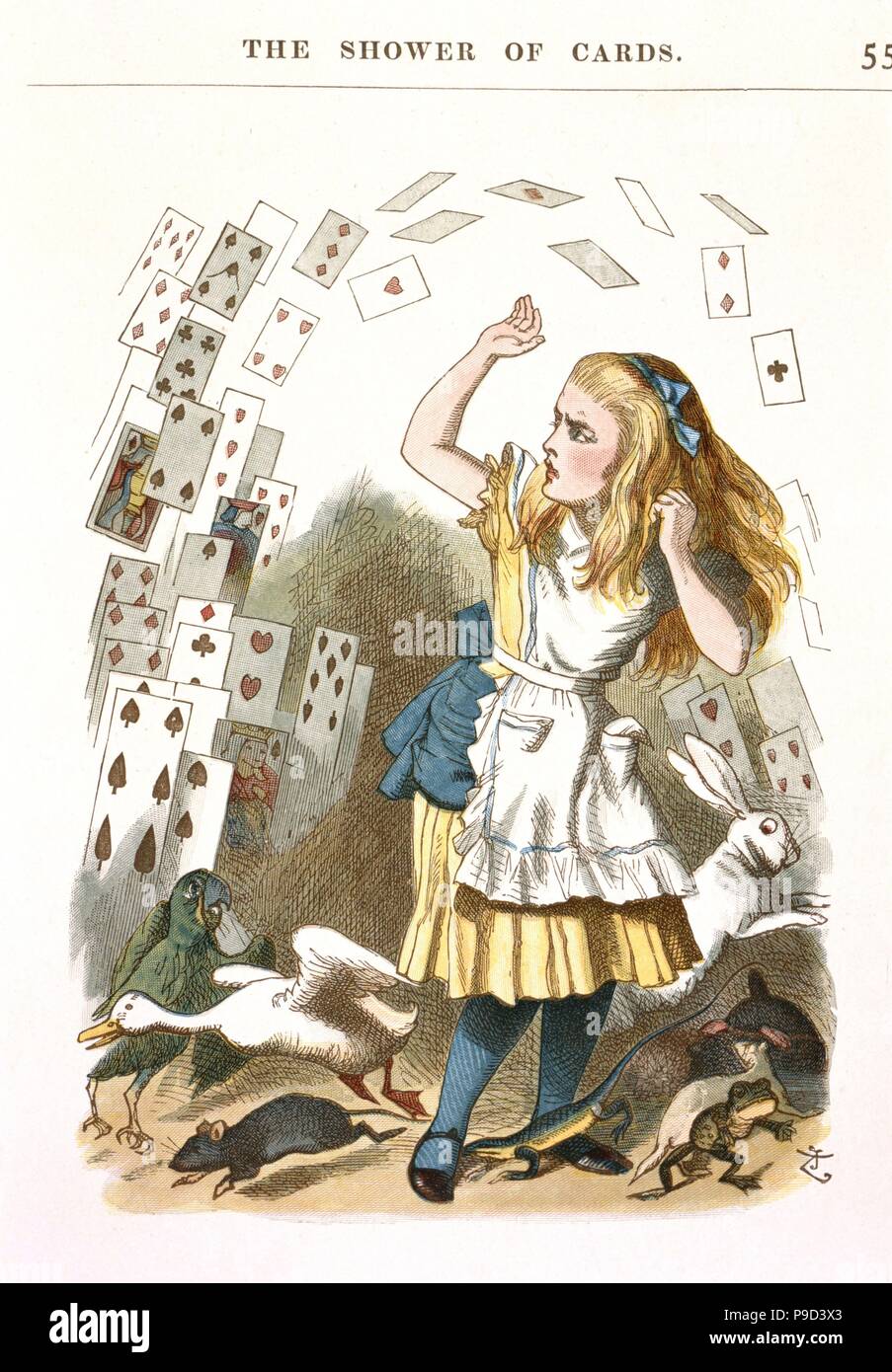 https://c8.alamy.com/comp/P9D3X3/the-shower-of-cards-illustration-for-alice-in-wonderland-by-l-carroll-museum-private-collection-P9D3X3.jpg