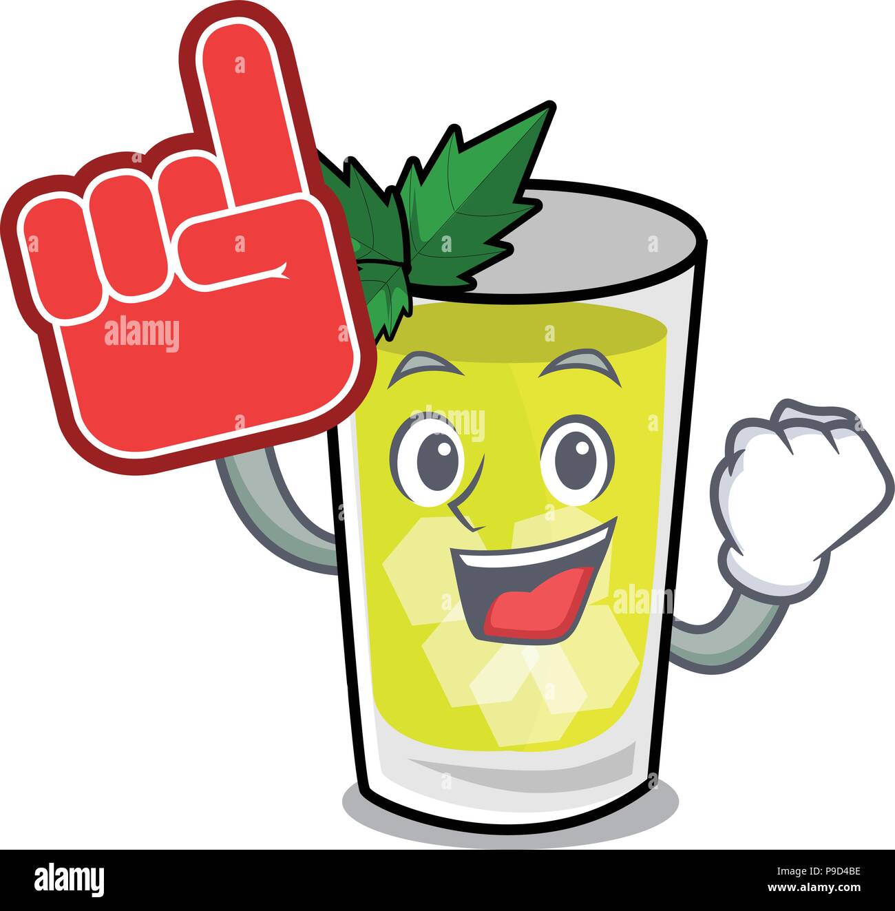 Foam finger mint julep mascot cartoon Stock Vector Image & Art Alamy
