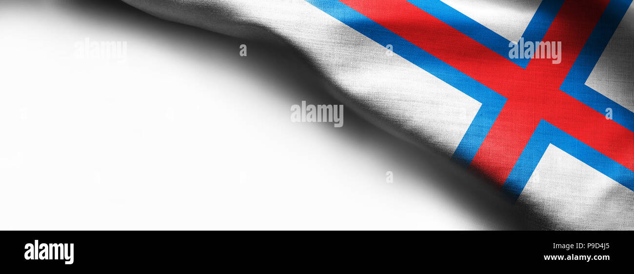 Flag of Faroe Islands on white