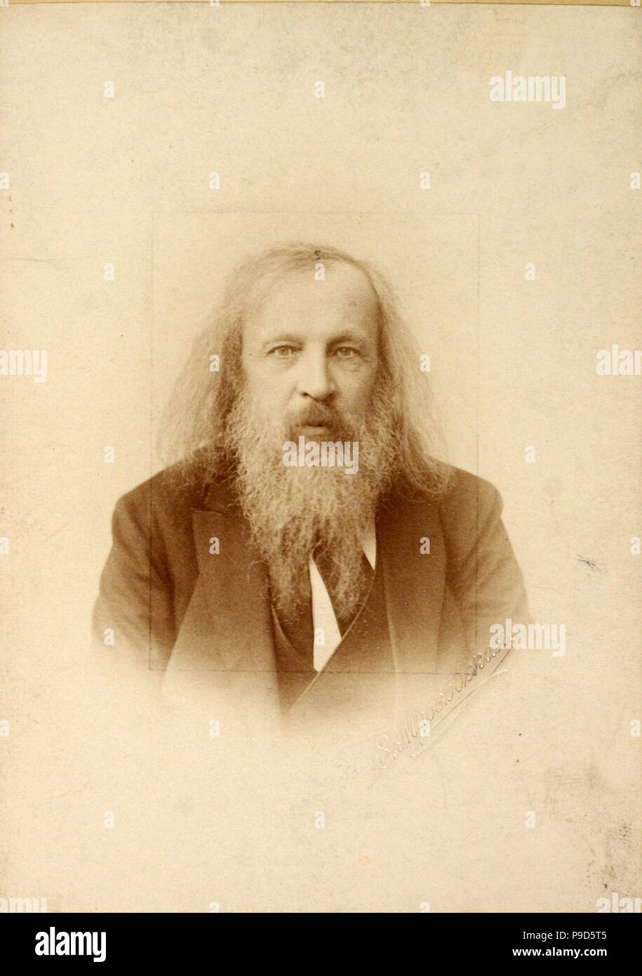 Portrait of the chemist Dmitri Mendeleev (1834-1907). Museum: Russian State Film and Photo Archive, Krasnogorsk. Stock Photo