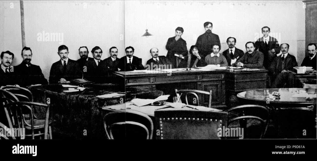 The Council of the People's Commissars. Museum: Russian State Film and Photo Archive, Krasnogorsk. Stock Photo