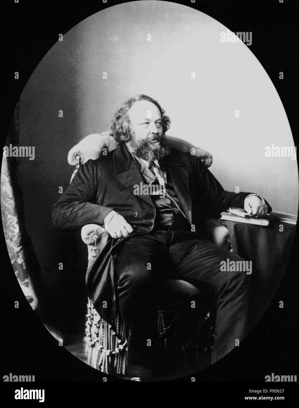 Russian revolutionary and theorist of anarchism Mikhail Bakunin (1814-1876). Museum: State History Museum, Moscow. Stock Photo