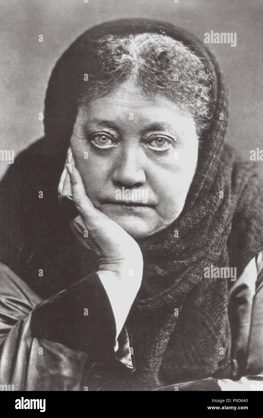 Author and founder of Theosophy Helena Blavatsky (1831-1891). Museum: PRIVATE COLLECTION. Stock Photo