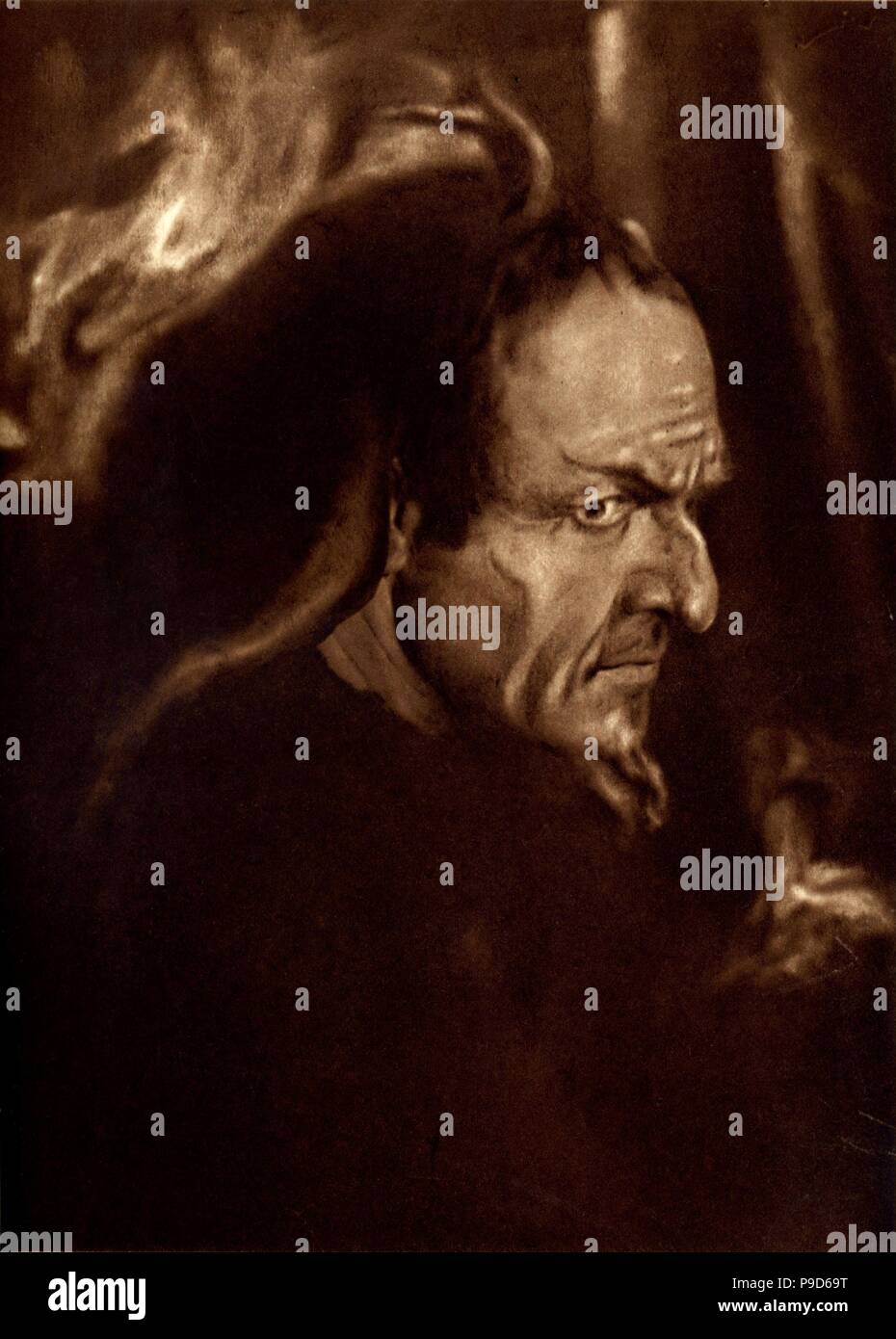 Feodor Chaliapin as Mephistopheles in the opera Faust by Charles