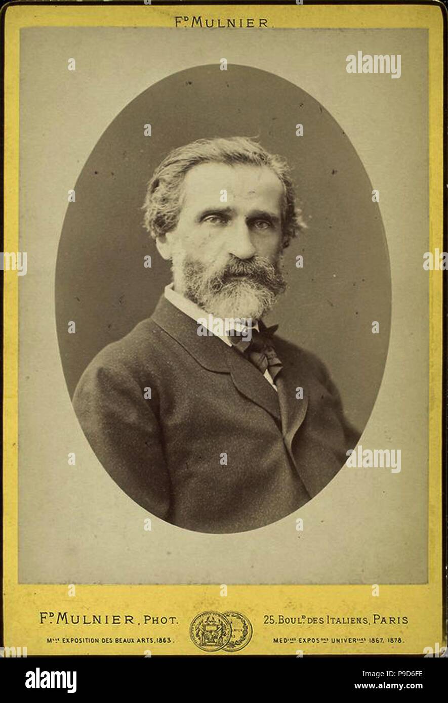 Portrait of the Composer Giuseppe Verdi (1813-1901). Museum: PRIVATE COLLECTION. Stock Photo