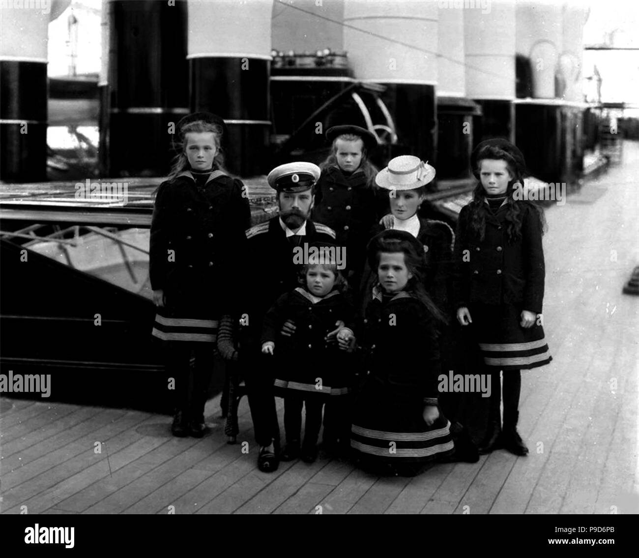 The Family of Tsar Nicholas II of Russia. Museum: State Central Museum of Contemporary History of Russia, Moscow. Stock Photo