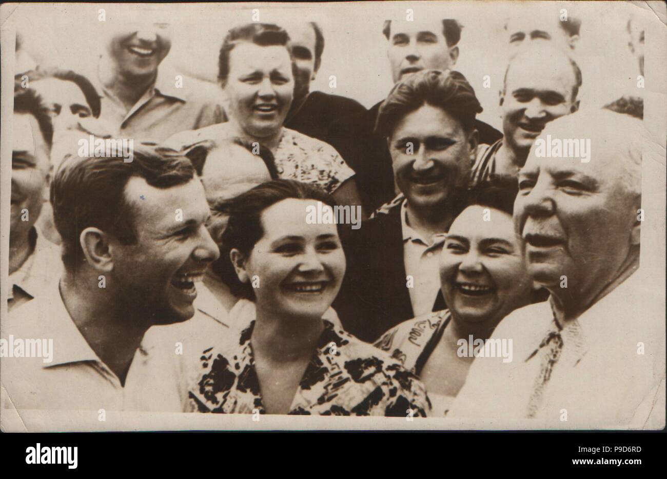 The cosmonaut Yuri Gagarin (1934-1968) with his wife. Museum: Russian State Film and Photo Archive, Krasnogorsk. Stock Photo