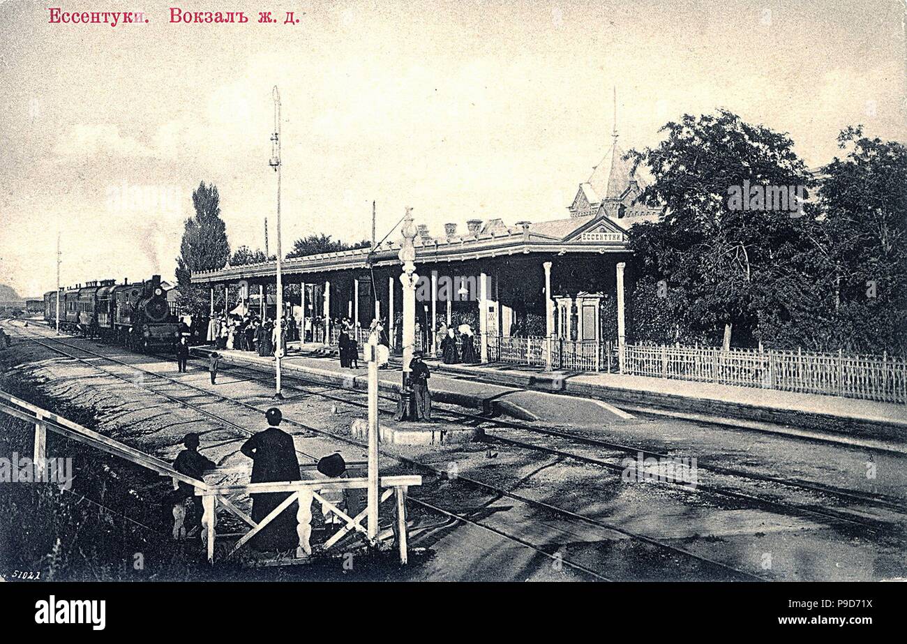 Yessentuki. Railway station. Museum: PRIVATE COLLECTION. Stock Photo