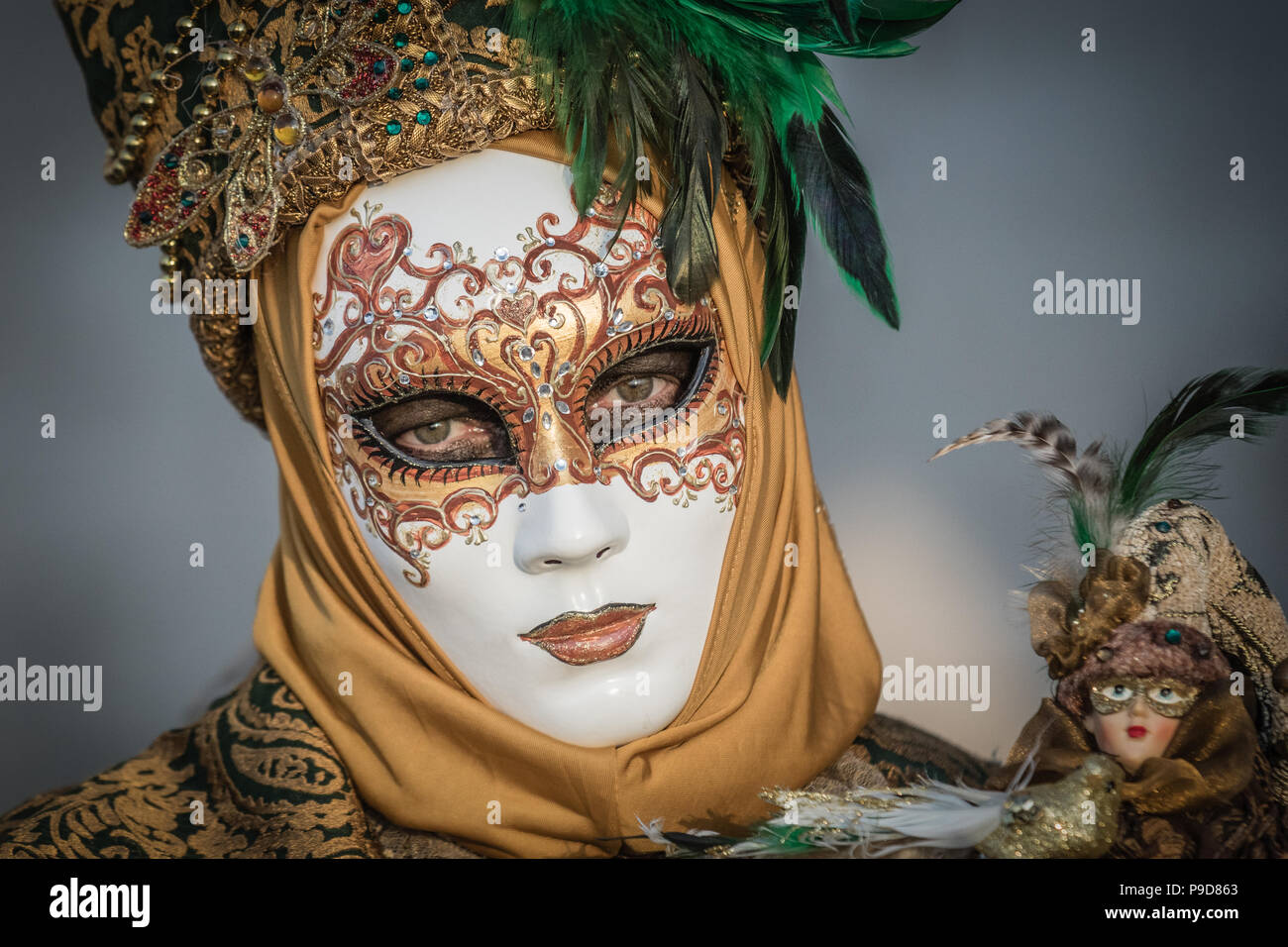 Woman in costume at the Venice carnival Stock Photo