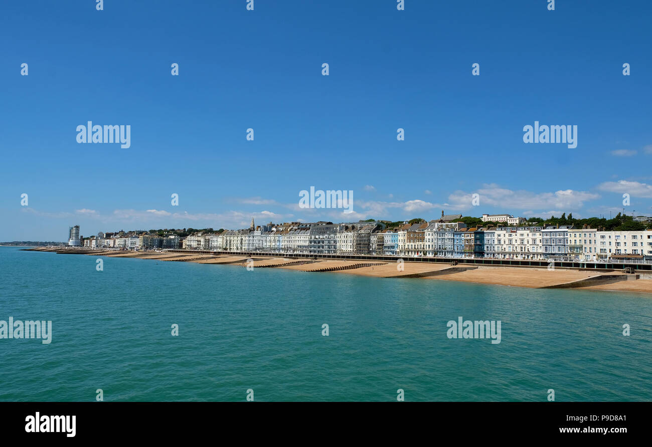 Hastings and St Leonards seafront, East Sussex, UK Stock Photo
