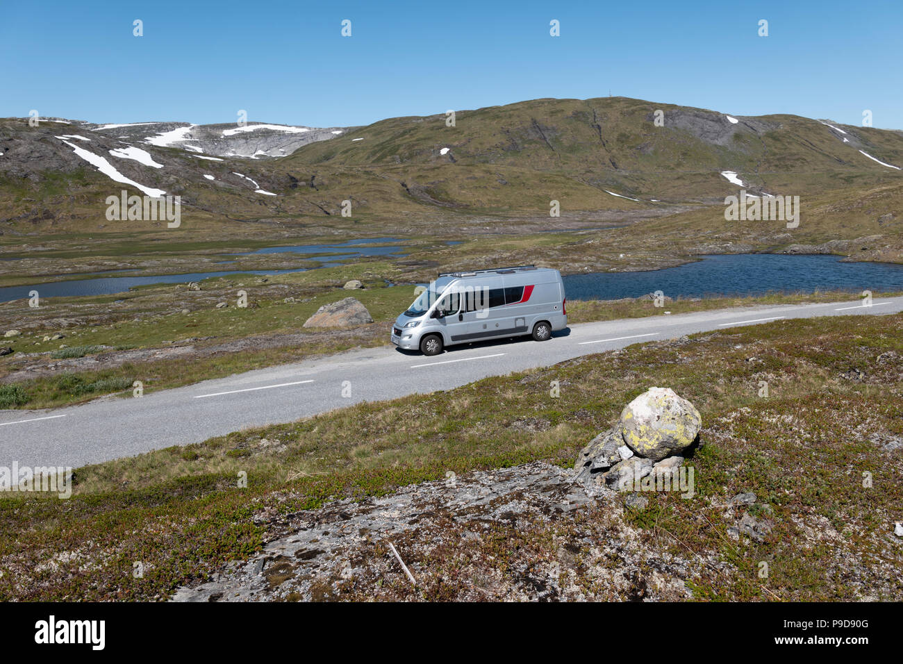 Voss to Vangsnes road trip, Norway. Stock Photo