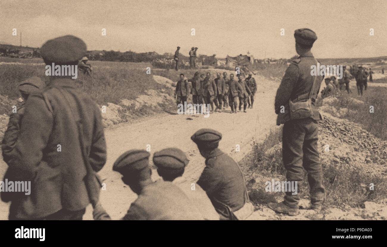 German prisoners of war, on the Somme. August, 1916. Museum: State Central Museum of Contemporary History of Russia, Moscow. Stock Photo