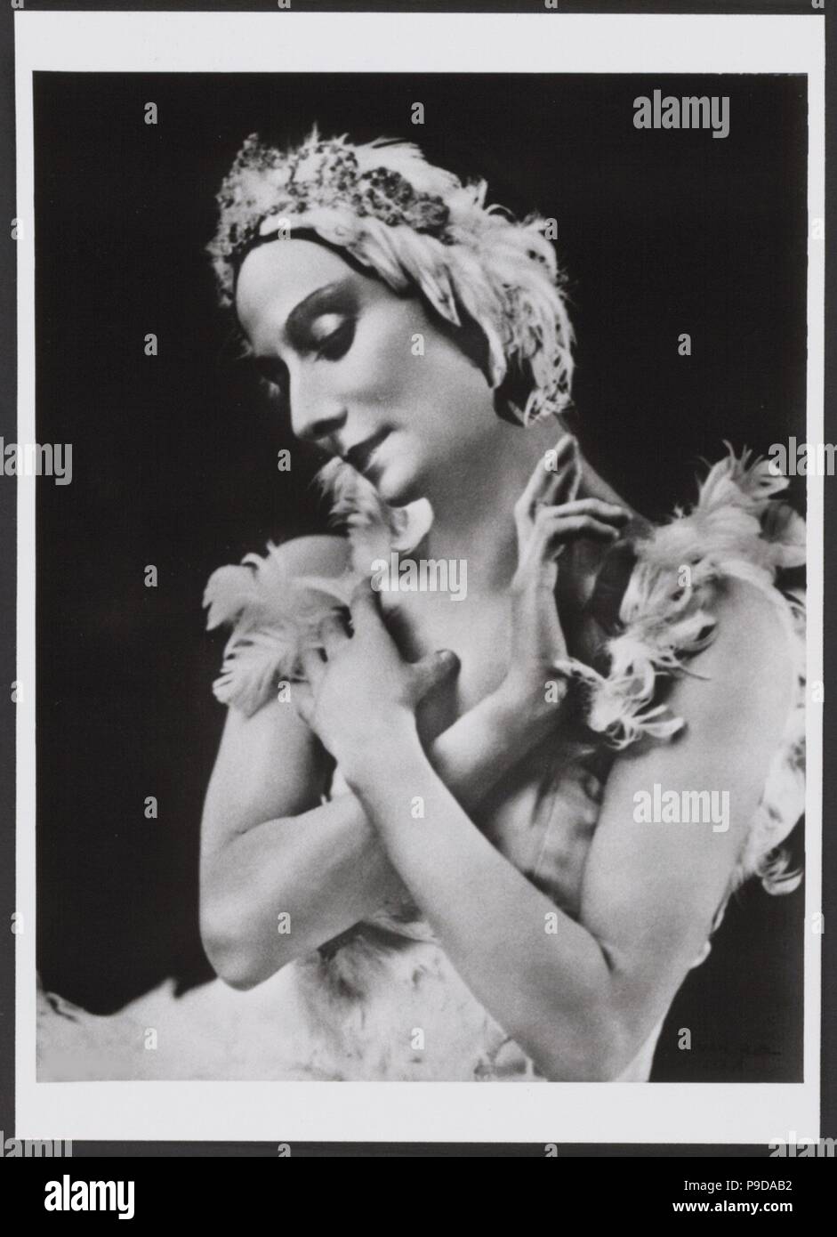 Anna Pavlova in the ballet The Dying Swan by Camille Saint-Saëns. Museum: State Museum of Theatre and Music Art, St. Petersburg. Stock Photo