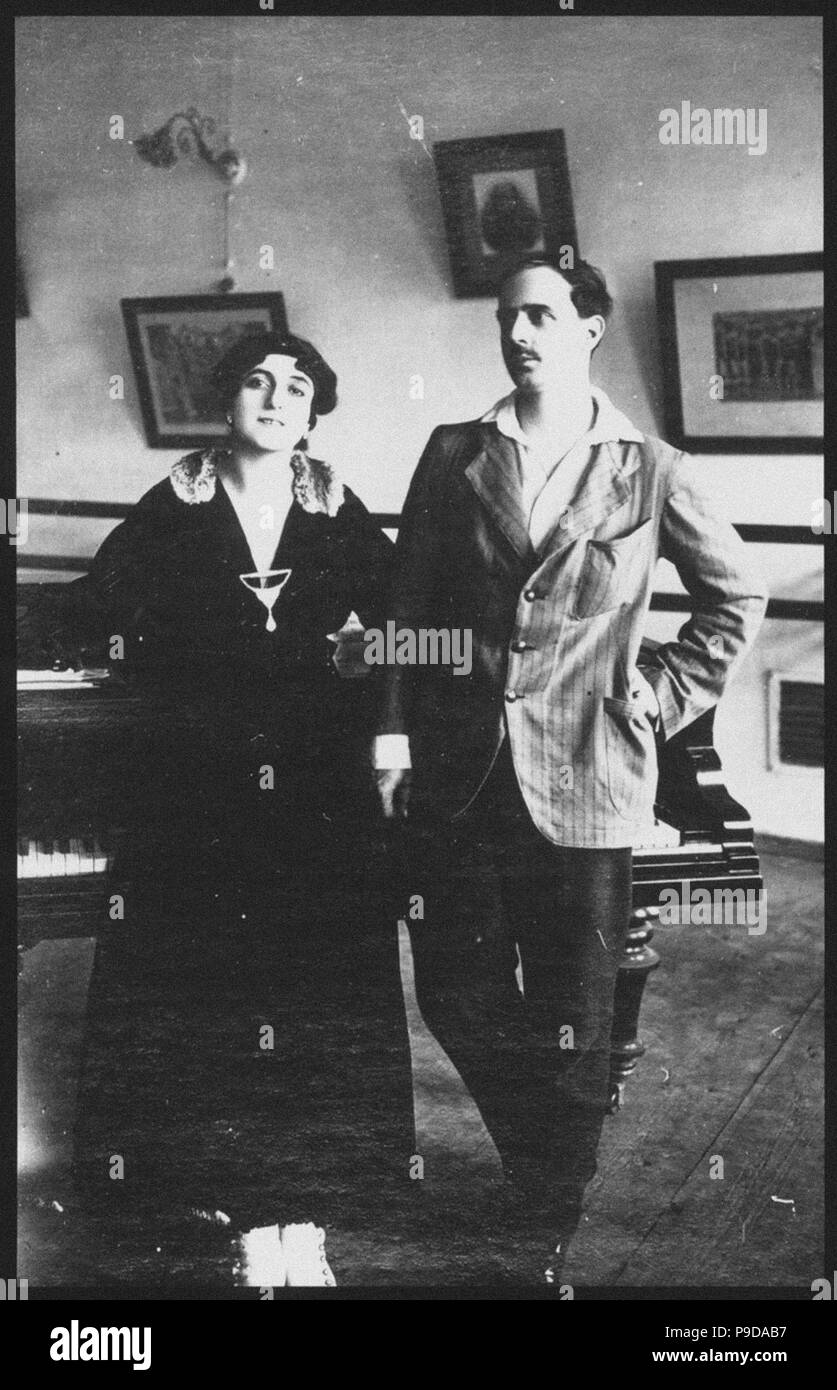 Michel Fokine and Vera Fokine. Museum: PRIVATE COLLECTION. Stock Photo