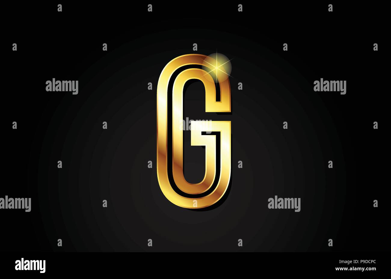 Gold Alphabet Letter G Logo Design Suitable For A Company Or Business Stock Vector Image Art Alamy