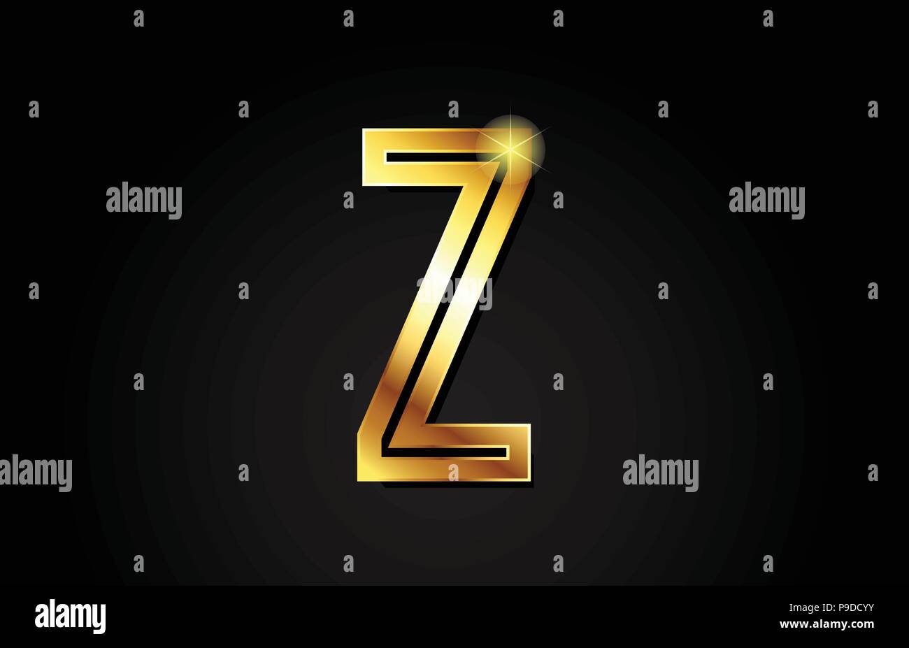 gold alphabet letter z logo design suitable for a company or business ...