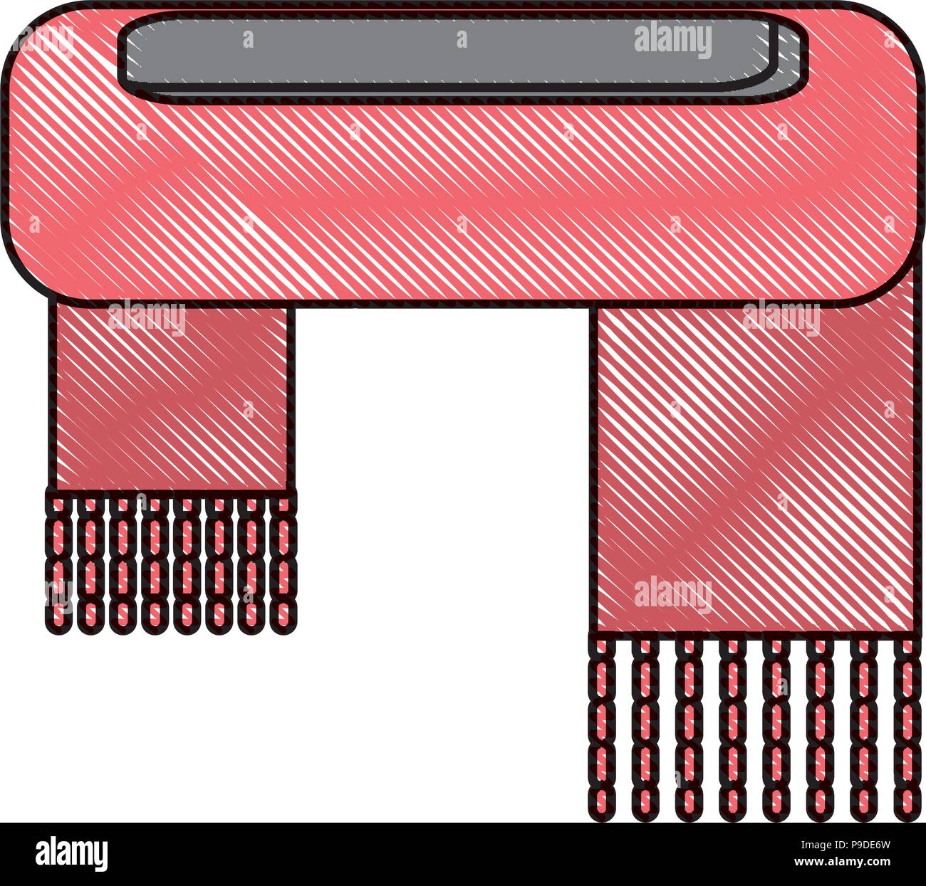 scarf icon over white background, vector illustration Stock Vector ...