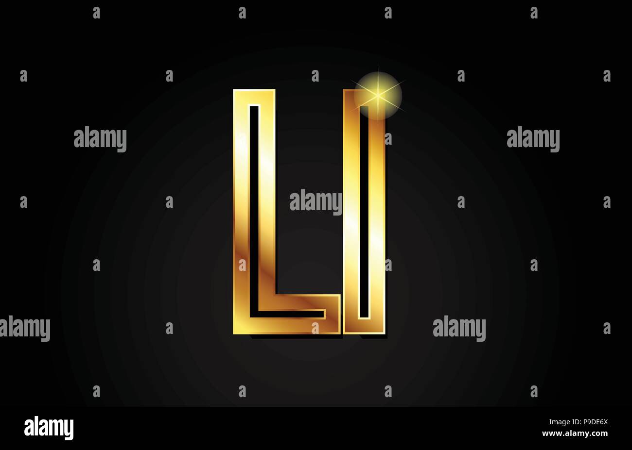 Letter li stock vector images alamy