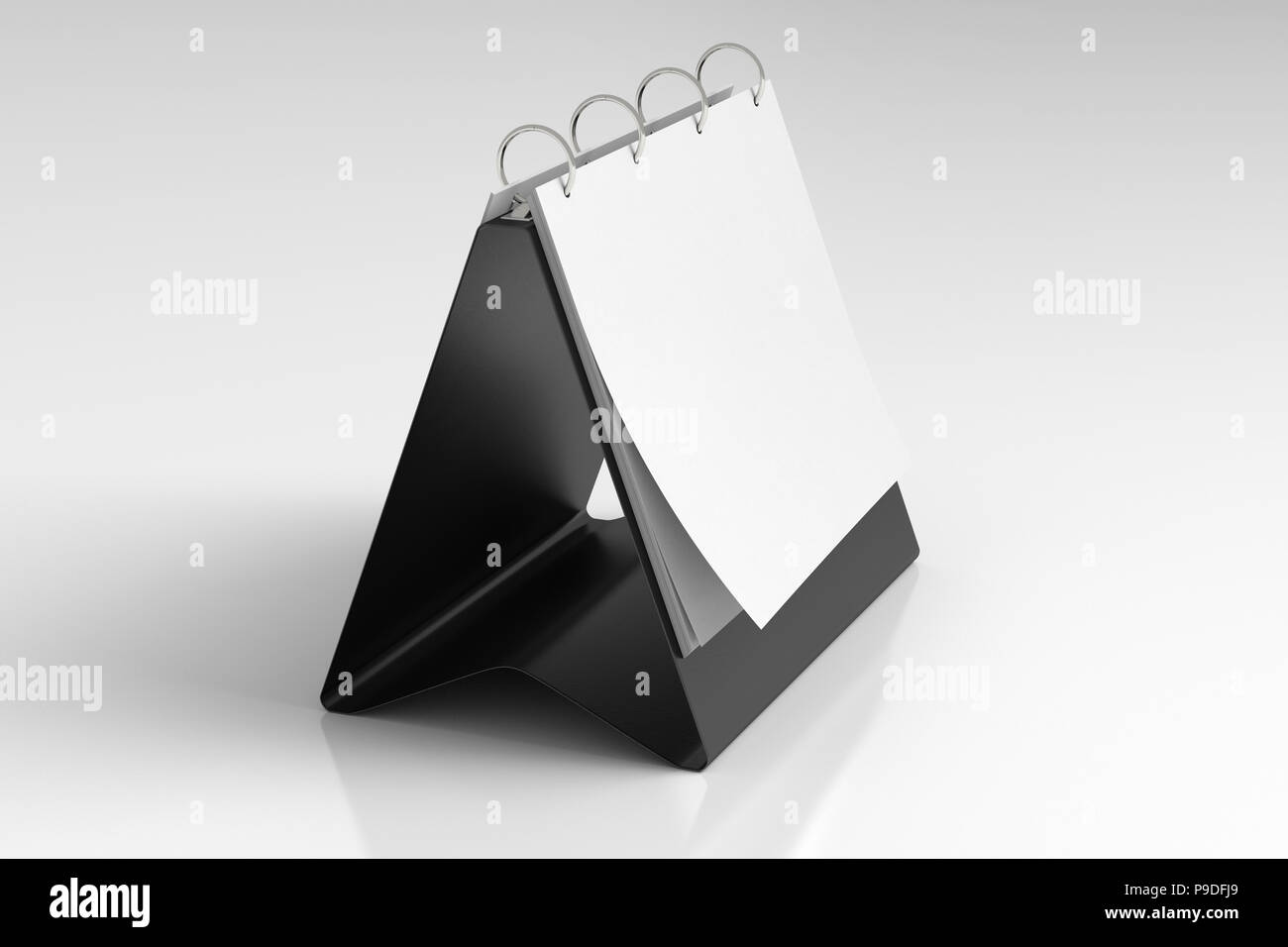 Blank landscape table top flip chart easel binder or calendar mockup