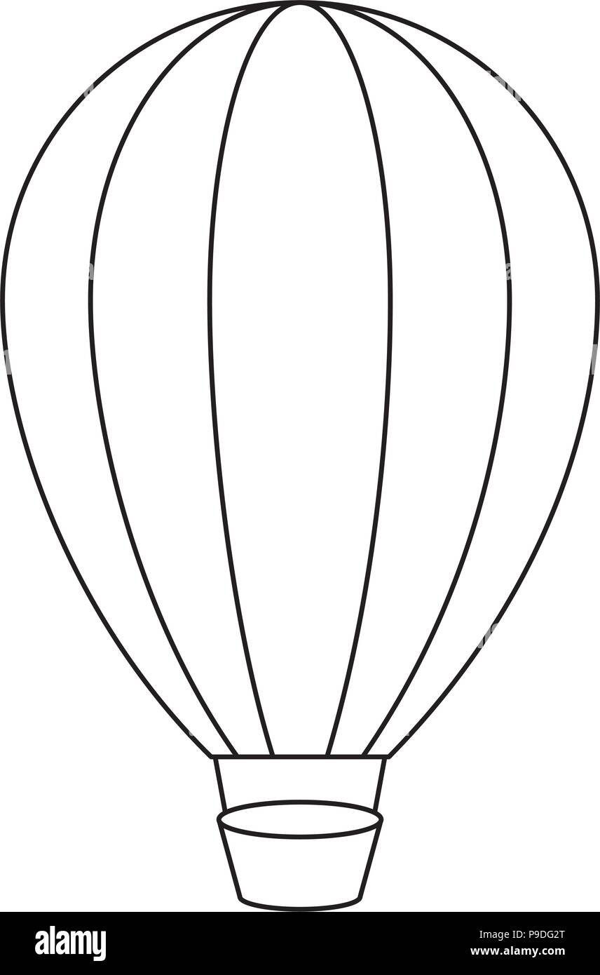 hot air balloon icon over white background, vector illustration Stock ...