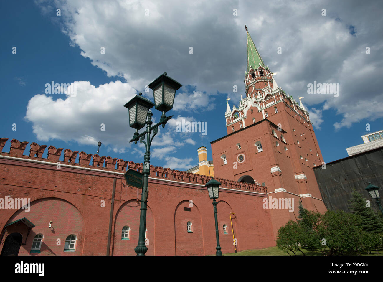 the trinity tower and the main kremlin gate, moscow, russia Stock Photo