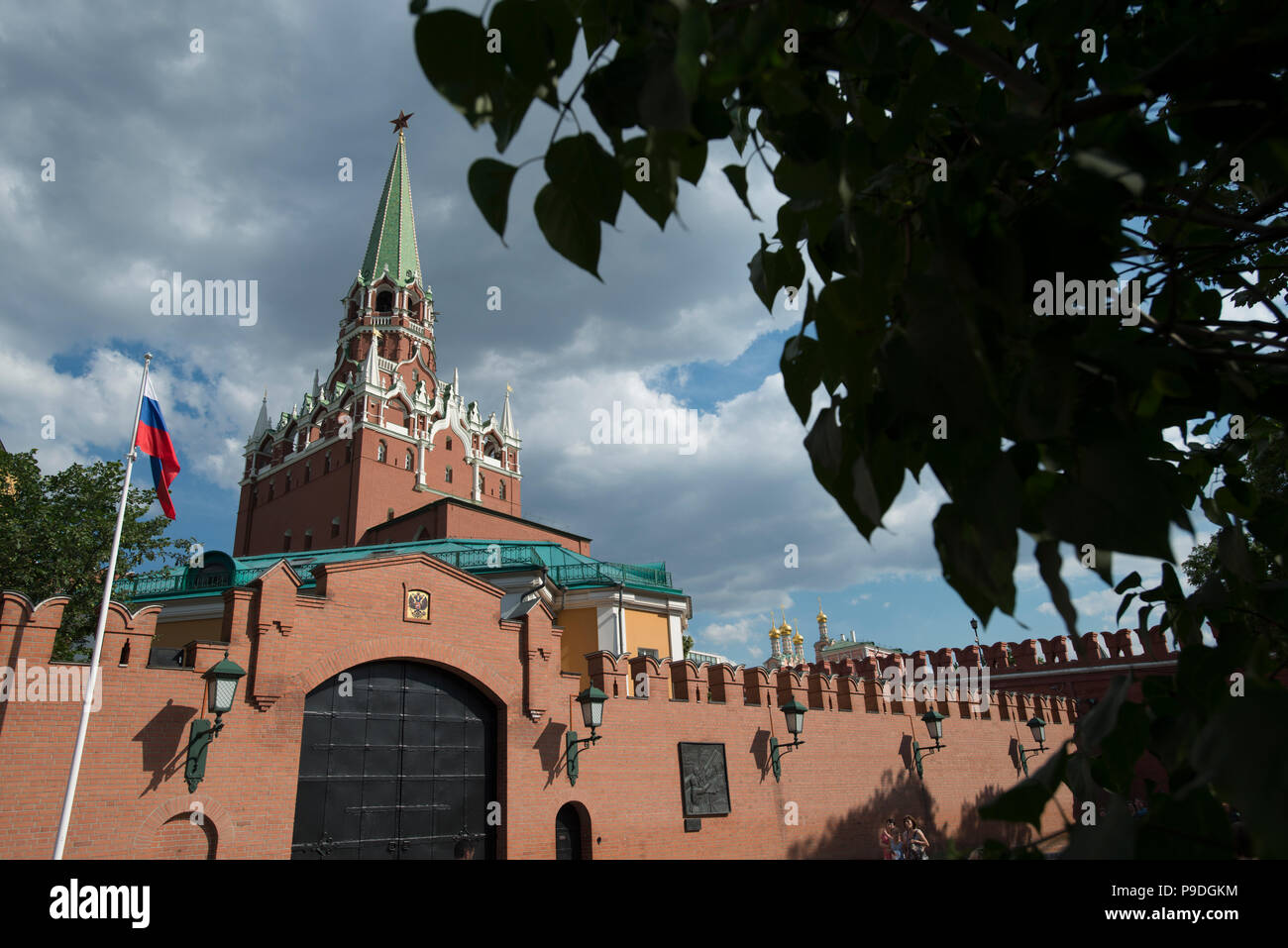 the trinity tower and the main kremlin gate, moscow, russia Stock Photo