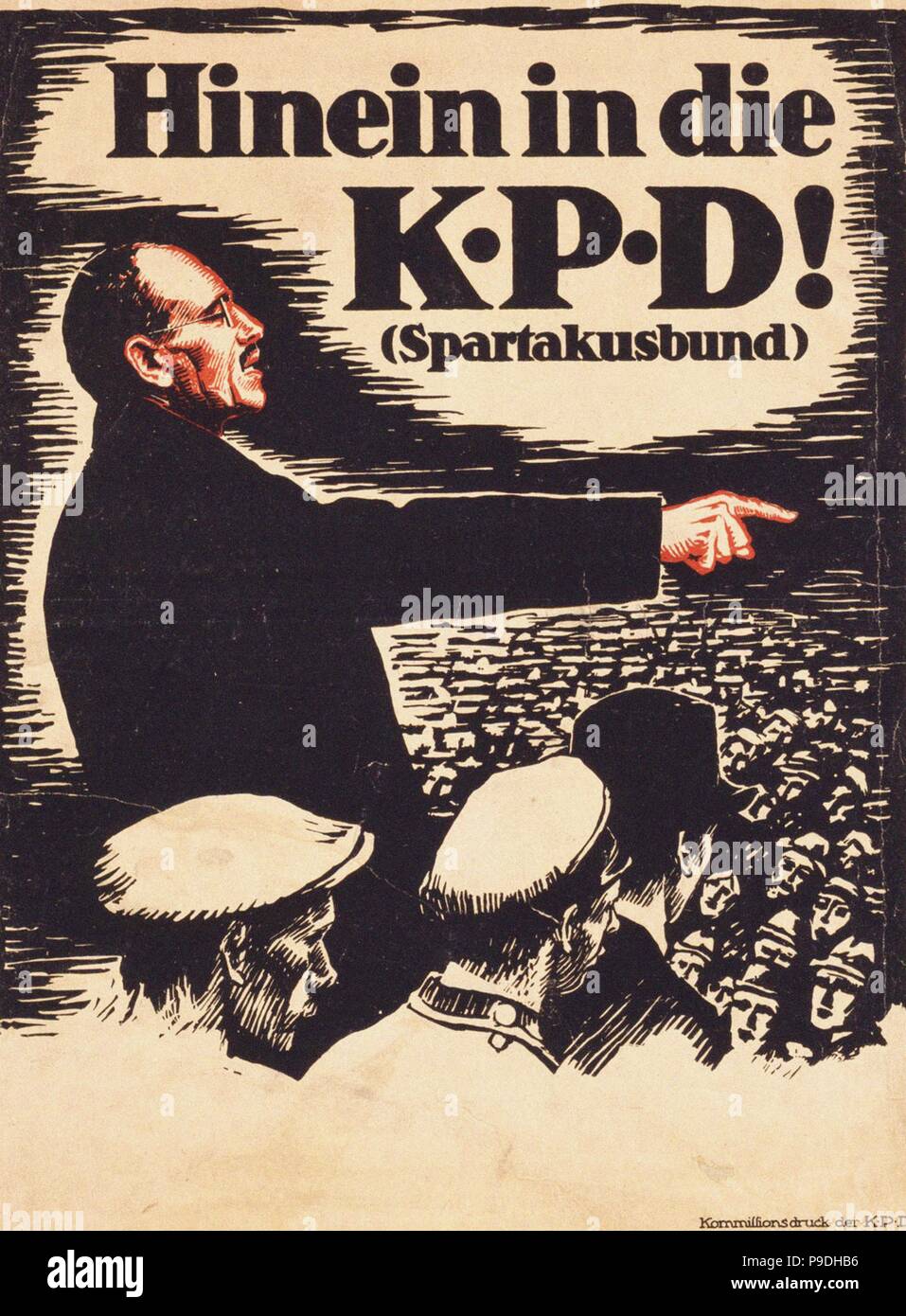 Into the K.P.D.! (Spartacus League). Museum: PRIVATE COLLECTION. Stock Photo